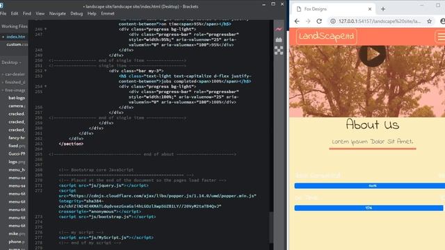 bootstrap 4 how to complete web site landscape about html & css смотреть онлайн