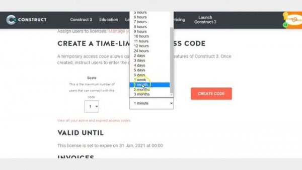 Tutorial: Construct 3 Access Codes
