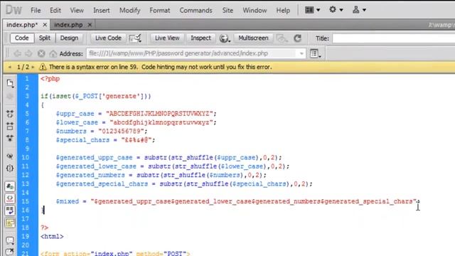 PHP: Advanced password generator смотреть онлайн
