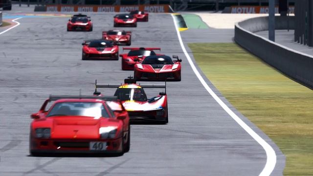 Ferrari 499P Vs Ferrari Hypercars Prototype At Le Mans 24h Circuit