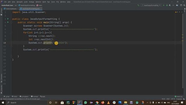 JAVA OUTPUT FORMATTING | HACKERRANK SOLUTION | JAVA смотреть онлайн