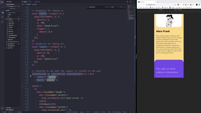 Code Scroll Animations With React and GSAP Using The Intersection Observer | Tutorial смотреть онлайн