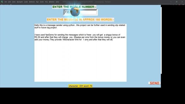 Message sender using python||Python||Python Project||Fast2sms смотреть онлайн