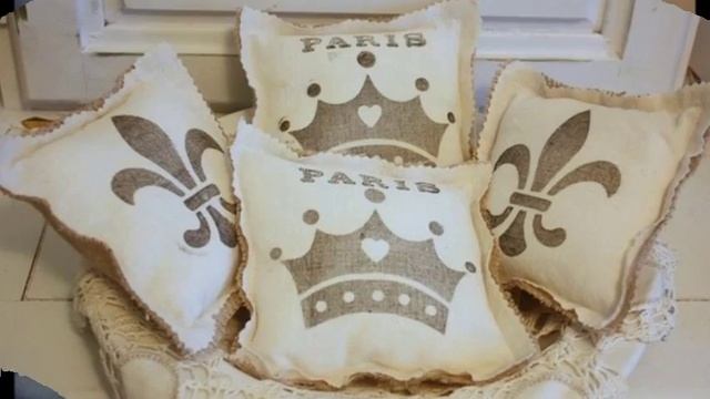 Оригинальные подушки из мешковины своими руками смотреть онлайн