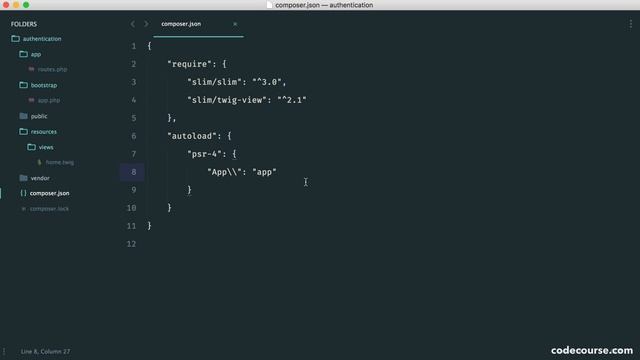 Authentication with Slim 3: PSR-4 Autoloading (3/29) смотреть онлайн