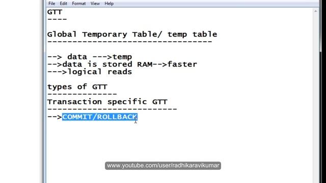 SQL: Global Temporary Table (GTT) Part-1 смотреть онлайн
