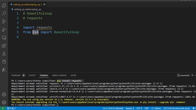 2023 Python Beginner Tutorial #52 Setting Up Web Scraping Libraries смотреть онлайн