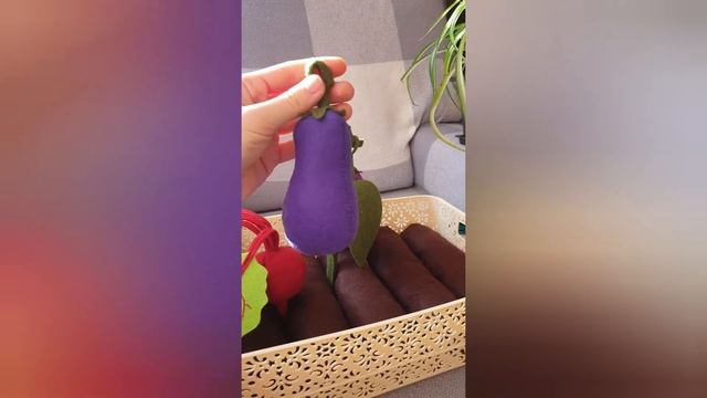 DIY: Овощи из фетра. Огород из ткани своими руками ♡ Развивающая игра. смотреть онлайн