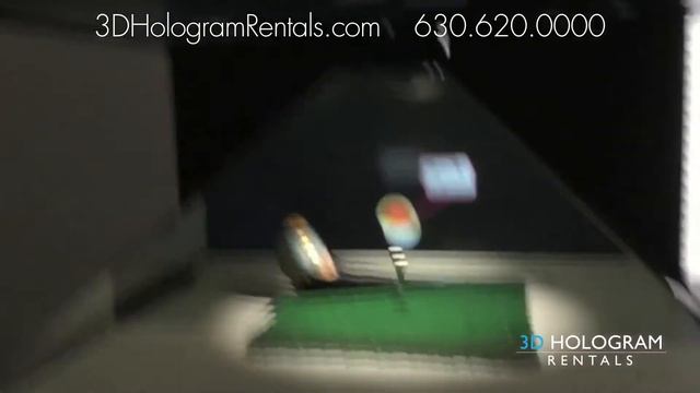 3D Hologram Rentals - Holographic Golf Ball Example -  3d Projection Display Rental