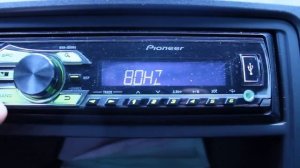 Магнитола Pioneer MVH-150UB -настройка частоты (эквалайзера)