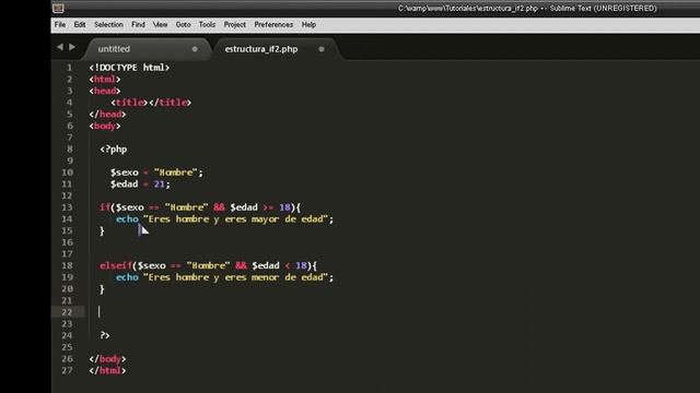 5. Tutorial PHP (Estructura If parte 2) смотреть онлайн