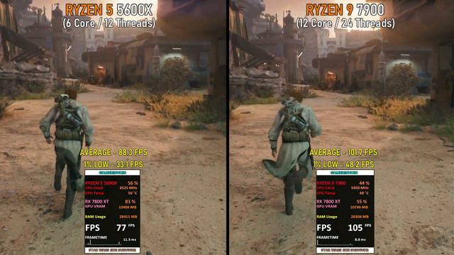 Ryzen 5 5600X Vs Ryzen 9 7900 | 10 CPU Intensive Games Tested | How Much Performance Can You Gain