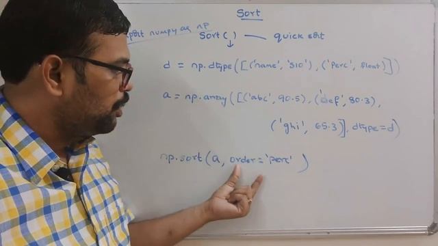 SORT( ) IN NUMPY - PYTHON PROGRAMMING смотреть онлайн