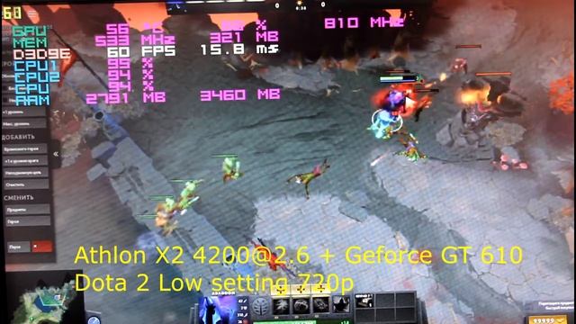 AMD Athlon 64 X2 4200(2.2)@2.6Ghz + GT 610 Low settings 720p in 17 Games смотреть онлайн