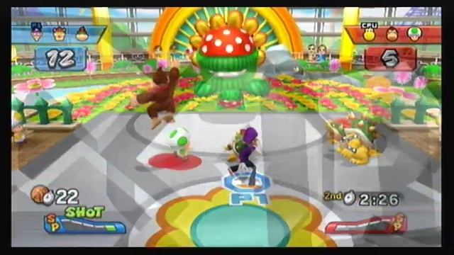 Mario Sports Mix Walkthrough Part 22 ☆ Normal Mode - Basketball ~ Flower Cup 3/3 ☆ смотреть онлайн