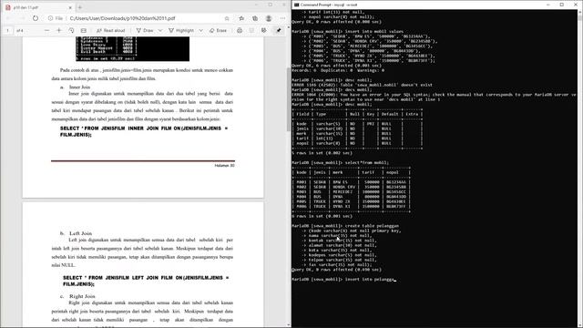 Tutorial Membuat Database Dengan Menggunakan Perintah JOIN pada MariaDB смотреть онлайн