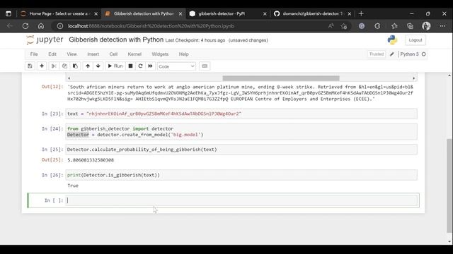 Gibberish words detection with Python смотреть онлайн
