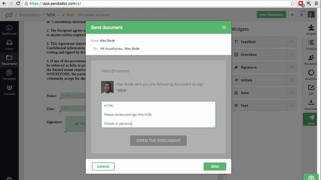 Send and sign documents using PandaDoc electronic signature app смотреть онлайн