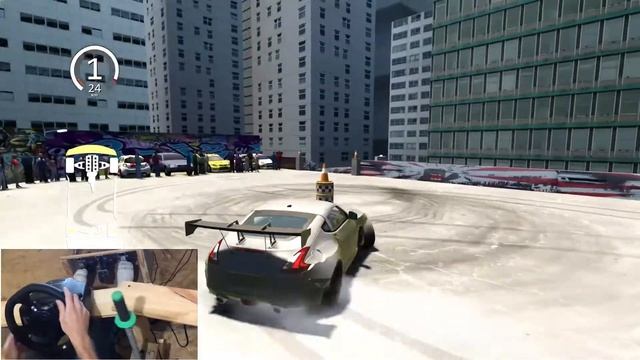 Drifting The Tokyo Drift Parking Garage! Assetto Corsa gameplay - wheel & pedal setup смотреть онлайн