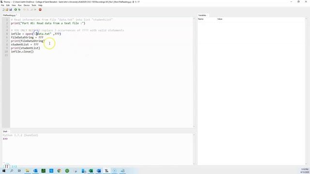 CSCI-150: (Python recording #11) Reading Text Files in Python смотреть онлайн