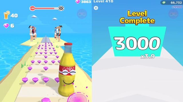 Satisfying Mobile Games 2023 Juice Run, Number Master All Levels Android iOS Gameplay смотреть онлайн