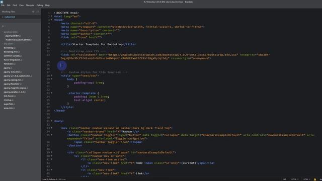 Bootstrap 4 - Build a Twitter Bootstrap 4 site with Brackets text Editor смотреть онлайн