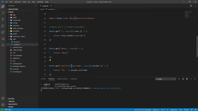 Dynamic Routing - AdonisJS 5 from scratch смотреть онлайн