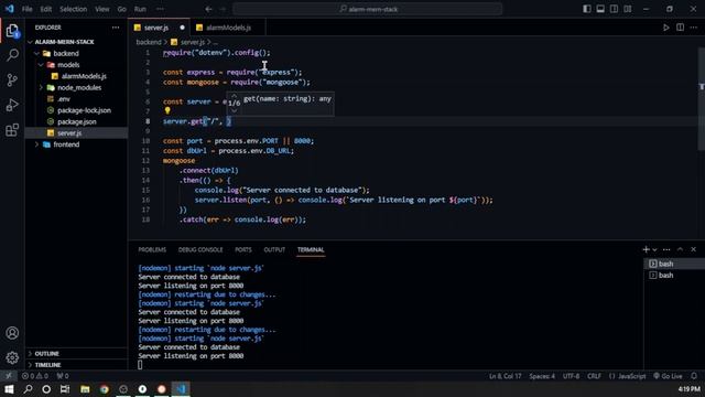 Build an alarm app with the MERN stack #3 - MongoDB schema and models смотреть онлайн