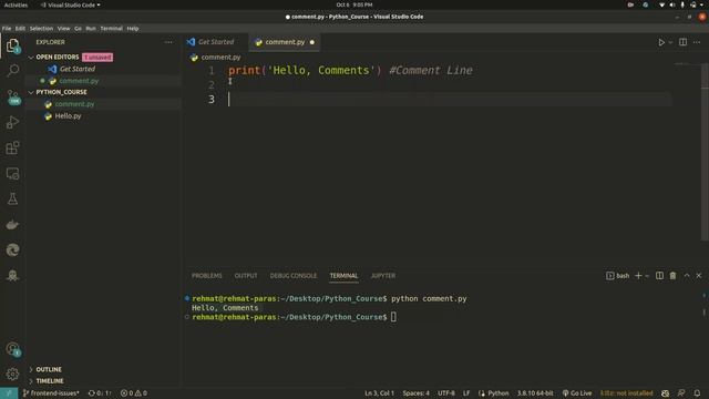 How to write Comments in Python || Single or multiple lines comments || Python tutorial смотреть онлайн