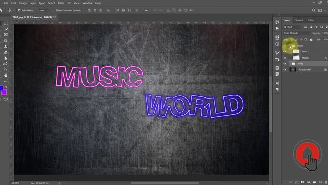 Photoshop Tutorial: Neon Light Effect| Neon Lighting Photoshop| PS neon Font Effect AR Multimedia смотреть онлайн