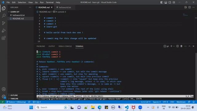 How to use GIT Squash command смотреть онлайн