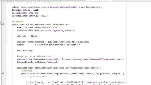 Android Custom Spinner смотреть онлайн