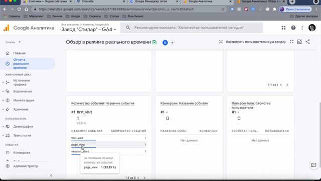 Настройка Google Analytics 4 | Конверсии | Подсказки