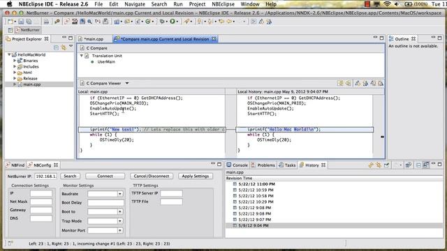 Compare file history - NBEclipse (Mac OS Version) смотреть онлайн