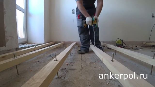 Деревянный пол по лагам! Как сделать правильный пол на лагах! смотреть онлайн