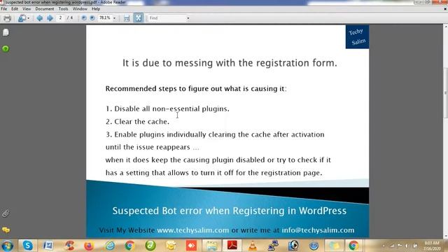Suspected Bot Error in WordPress Hindi Solved By Techy Salim смотреть онлайн