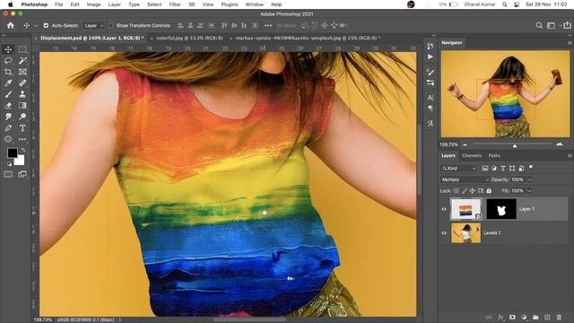 Pattern Displace In Photoshop Speedart смотреть онлайн