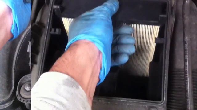 Mercedes B200, W245, air filter removal. смотреть онлайн