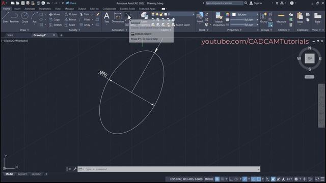 AutoCAD Isometric Circle Dimension