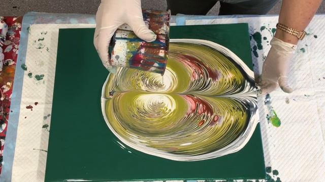 Amazing acrylic Waterfall ring pour with a twist/ 3D floating cells смотреть онлайн