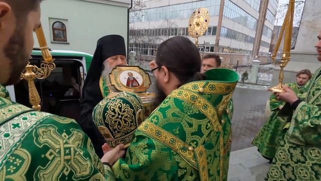 Мощи прп. Сергия Радонежского принесены в храмовый комплекс на Рязанке 31 октября.