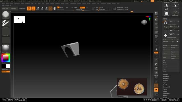 Уроки 3д для начинающих. Создание стилизованного щита в Blender, Zbrush и Substance painter. 3 част смотреть онлайн
