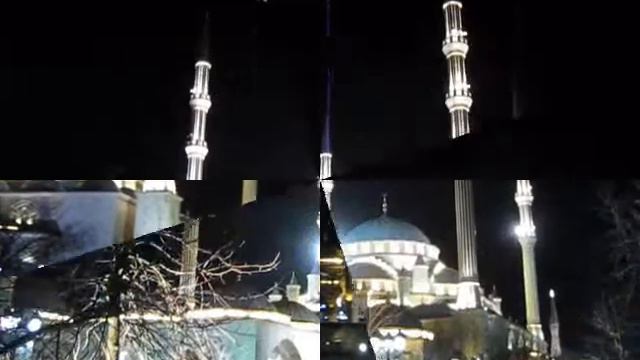 Грозный. Мечеть Сердце Чечни ночью смотреть онлайн