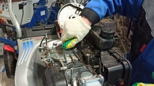 Газонокосилка AL-KO, двигатель Loncin, снимаем маховик, регулируем зажигание!