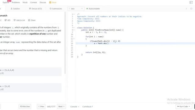 645. Set Mismatch (LeetCode) смотреть онлайн