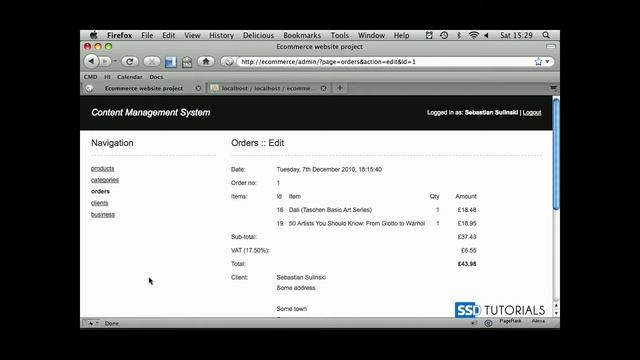 21-12: E-commerce application with PHP, MySQL, Ajax and PayPal смотреть онлайн