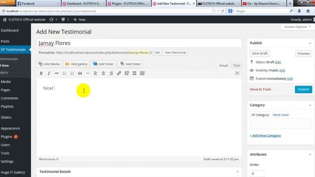 FLOTECH TUTORIAL: WordPress Plugins (Testimonials, Feedback Messages) 17 смотреть онлайн