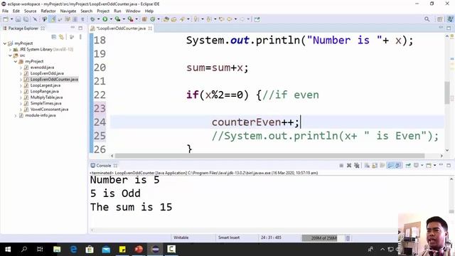 How to Loop Input Range then COUNT How Many EVEN or ODD using For, While, and Do While Loop in Java смотреть онлайн