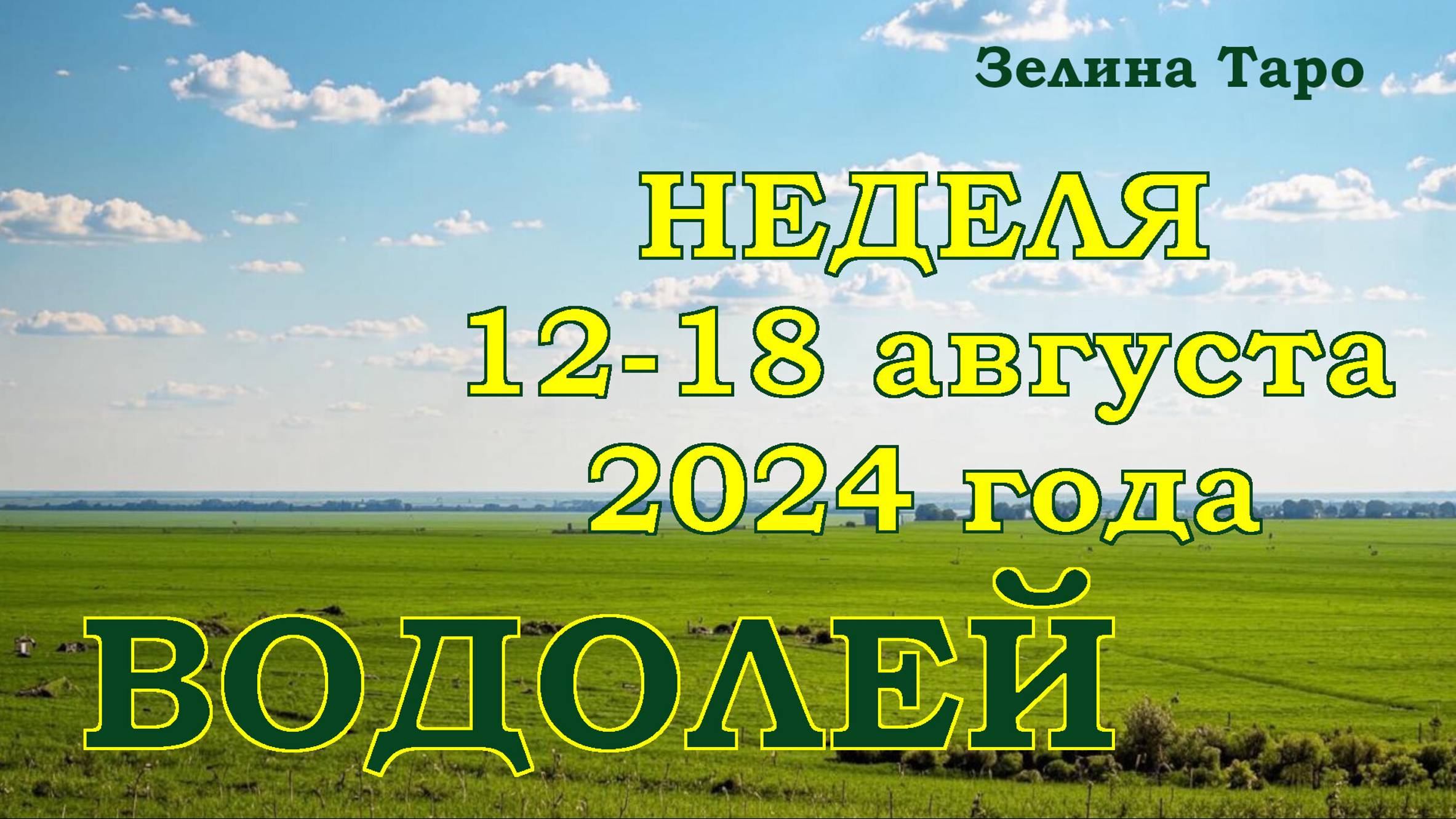 ВОДОЛЕЙ | ТАРО прогноз на неделю с 12 по 18 августа 2024 года