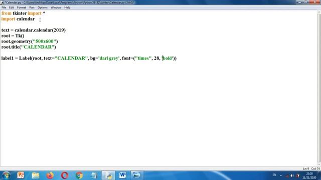 How to Create Calendar in Python | How to Create a Calendar in Python | #python_Calendar смотреть онлайн